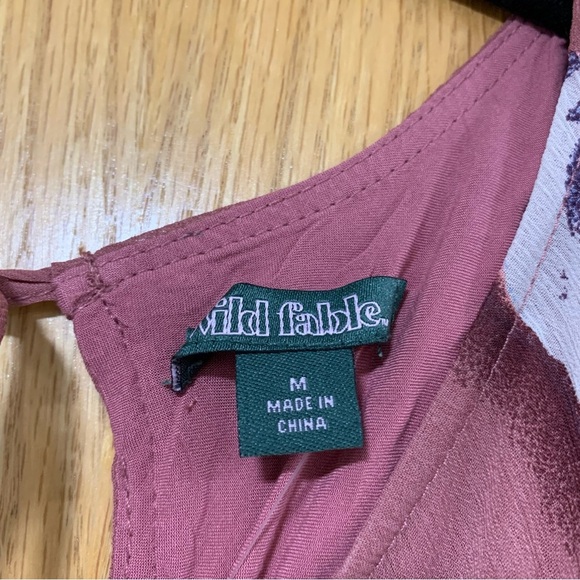 Wild Fable Dress Mini Slip Sleeveless Pink Floral - Size Medium - Picture 4 of 6